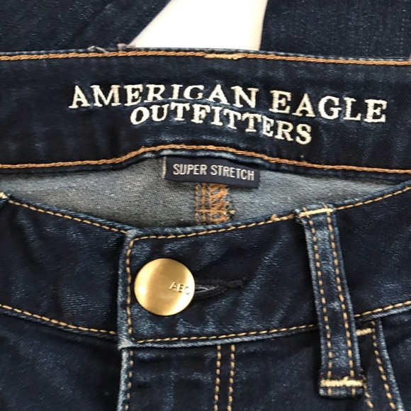 American Eagle Dark Denim Skinny Jeans Jegging 0 - Picture 6 of 7